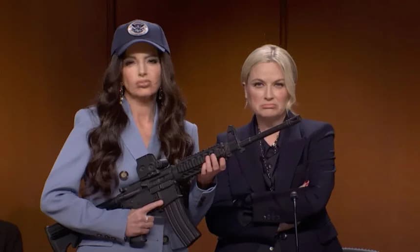 Tina Fey and Amy Poehler as Kristi Noem and Pam Bondi 
