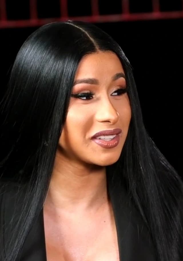 Cardi B performing live on stage