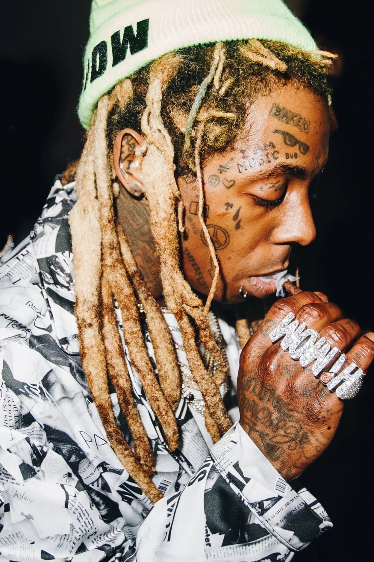 Lil Wayne performing on stage